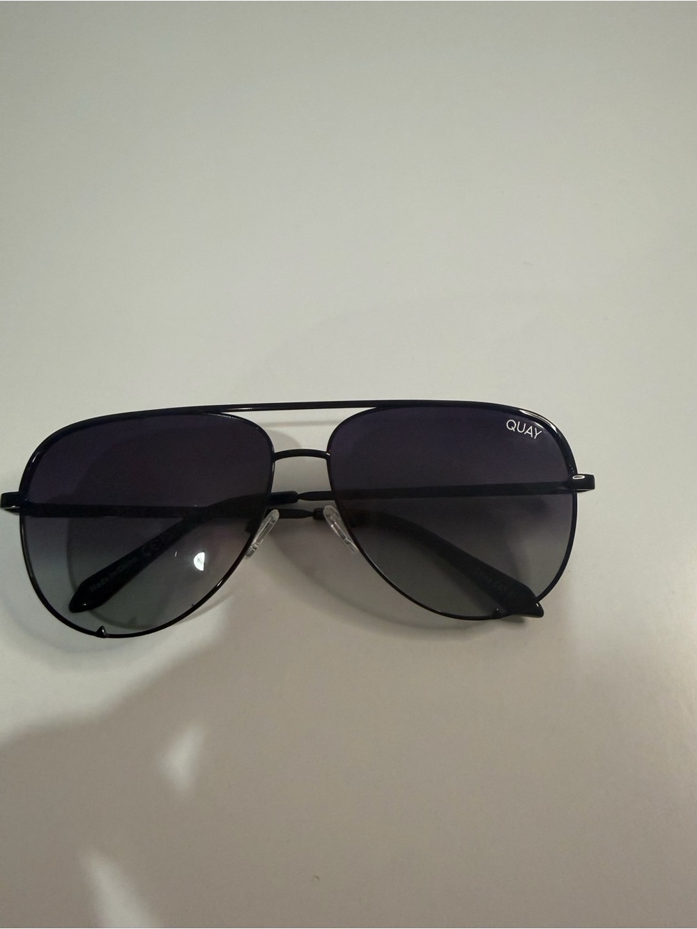 Quay Australia Black Sunglass Temple Arm with Silver Logo